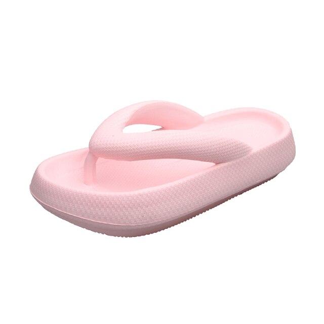 Nye plattformtøfler kvinner sommer strand flip-flops mote slip-on sandaler for kvinner sko hvit gul casual flats slide