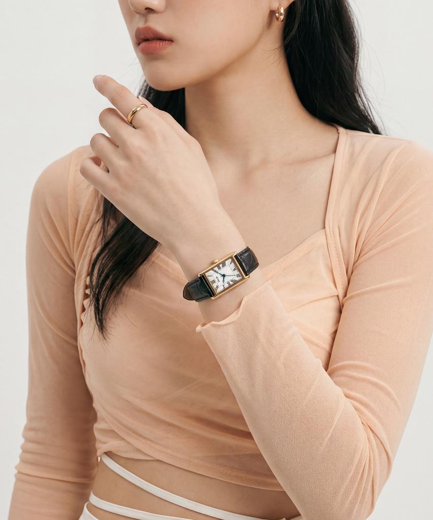 Sialeugo Sg-010S-Gwb Fennel Collection Women'S Leather Wristwatch (Free Gift Included)