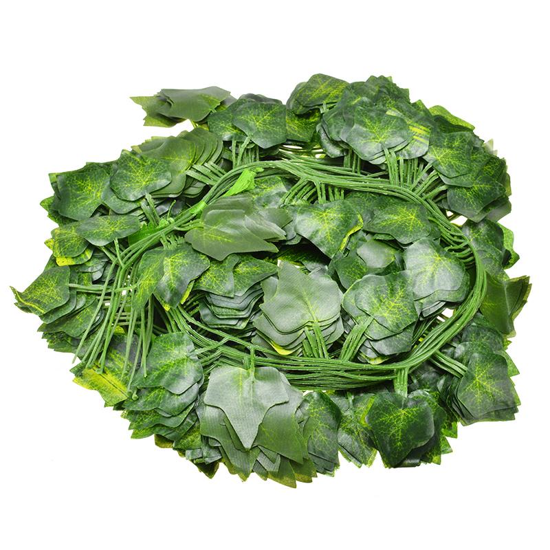 12 Stück Künstliche Efeu-Girlande Blätterranke Grünpflanze Pflanze Gartendekoration 12x2m