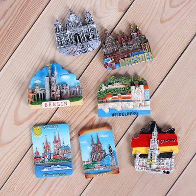 Réfrigérateur allemand collé Aimant d'immeuble de Berlin collé Aimants de réfrigérateur 3D Heidelberg Cathédrale de Cologne Souvenirs de tourisme mondial