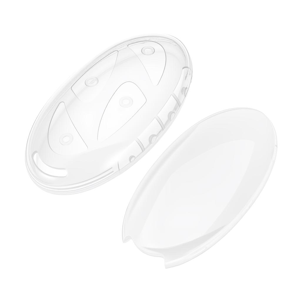 Clear Transparent TPU Key Fob Cover for Hyundai 2025 2026 Kona N-Line/Elantra SEL/IONIQ 6/9- Scratch-Resistant Remote Protector
