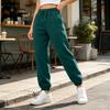 Pantalones de chándal con forro para mujer, color suelto para uso casual diario