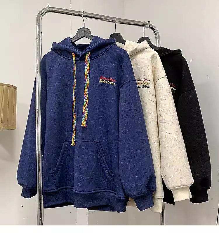 Men's Heavyweight Embroidered Hoodie - Versatile, Loose, Casual Sports Jacket for Autumn and Winter