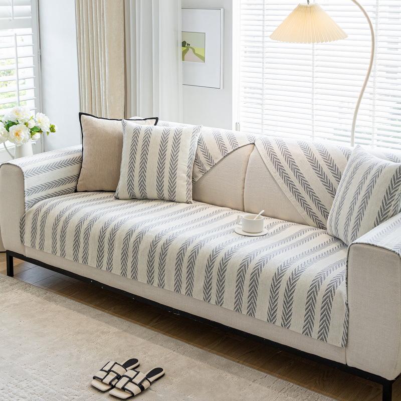 Modern Simple Chenille Sofa Cushion, Universal In All Seasons, Anti-Cat Scratch Sofa Cover, Fabric Non-Slip Sofa Cushion