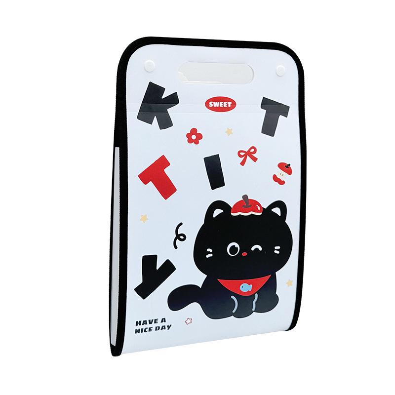 Kaba Bear A4 Handheld Accordion Bag Multi-Layer Large Capacity Student Test Paper File Bag with Cartoon Design 890₽