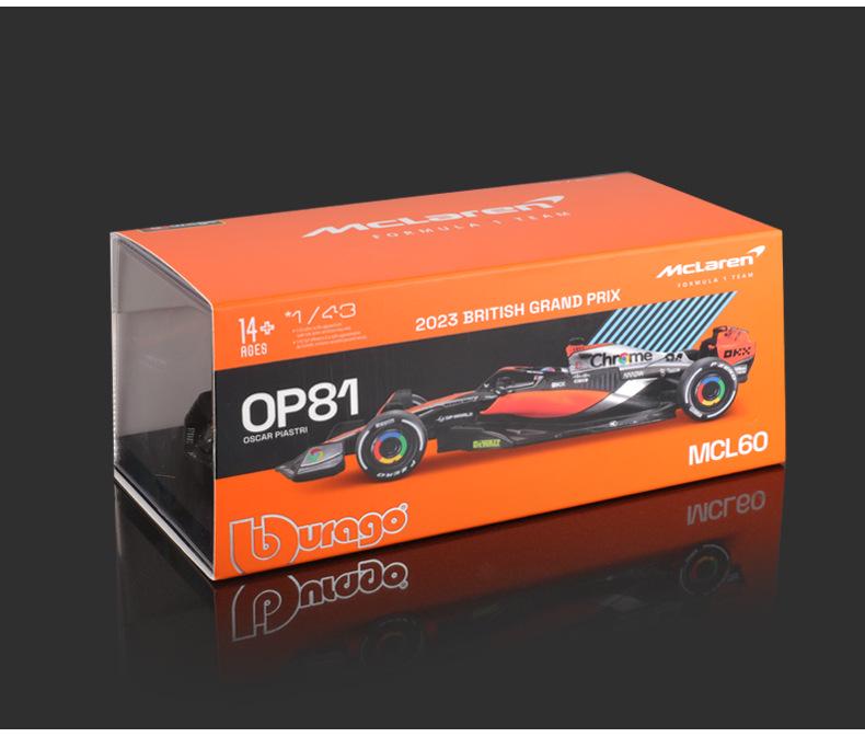 Bimeigao 1:43 McLaren MCL60 2023 F1 Racing Alloy Car Model