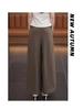 Women's Retro Drapey Wide-Leg Pants: Slimming, Elegant Straight-Leg Trousers for Spring/Summer 2025