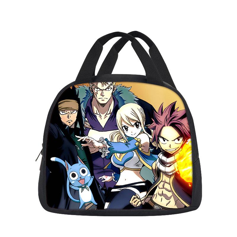 Fairy Tail Cartoon Handbag Insulated Lunch Bag School Bags and Girls Best Gift Stationery Suitable for Juice and Food