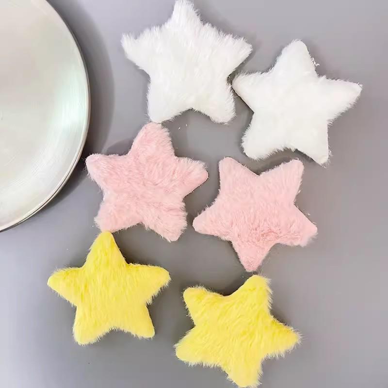 2-12pcs Women Plush Star Hair Side Bangs Clip Trendy Sweet Ornament Barrettes Hairpins Girls Bobby Pin Headwear Hair Accessories