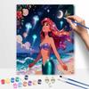 Disney Little Mermaid Paint Hand Painting Kit Night Sea Decoration Classic Style Home Decor Art Craft DIY Painting Gift Creative Wall Set