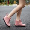 Korean Style Women's Low-Cut Non-Slip Rubber Rain Boots - Fashionable, Short, and Warm