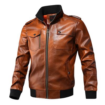 Frühling und Herbst Neue Herren PU Leder Herren Freizeitjacke Koreanische Slim Lederjacke Herrenjacke
