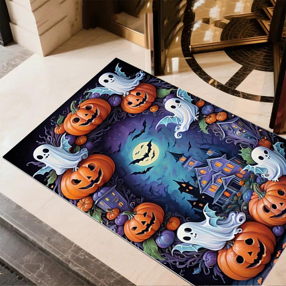 1pc halloween design rug non slip carpet home decor gift living room bedroom
