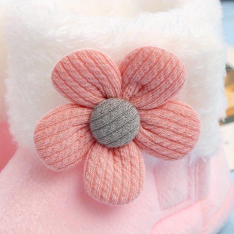 Babyblomst Midt-legg Gulvsokker, Fortykket og Plysj Søte Gåsko for Spedbarn, Lettvektige, Sklisikre og Varme, Egnet for Innendørs og Utendørs