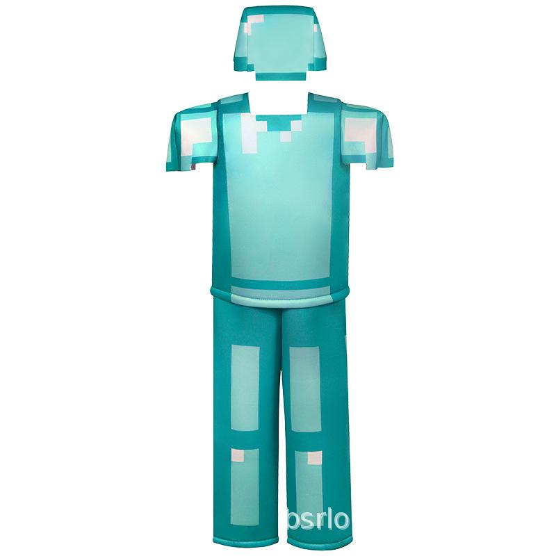My World Minecraft Diamond Armor Cosplay Costume for Halloween