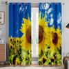 Flower Sunflower 3d Printing Curtain Light Blocking Heat Insulation Curtain Bed Room Living Room Study Light blocking Decoration Drapes
