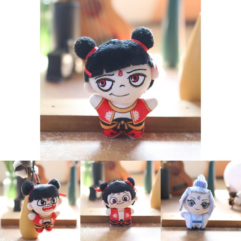 Nezha Plush Toy Backpack Charm Keychain Super Soft Stuffed Animal Gift For Teens