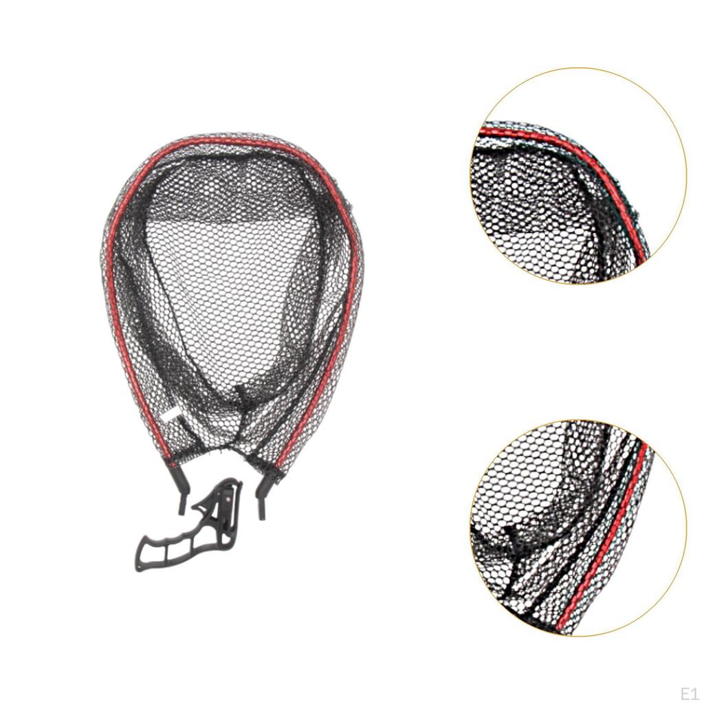 Landing Net Fishing Detachable Handle Accessories Catching Mesh Wading for