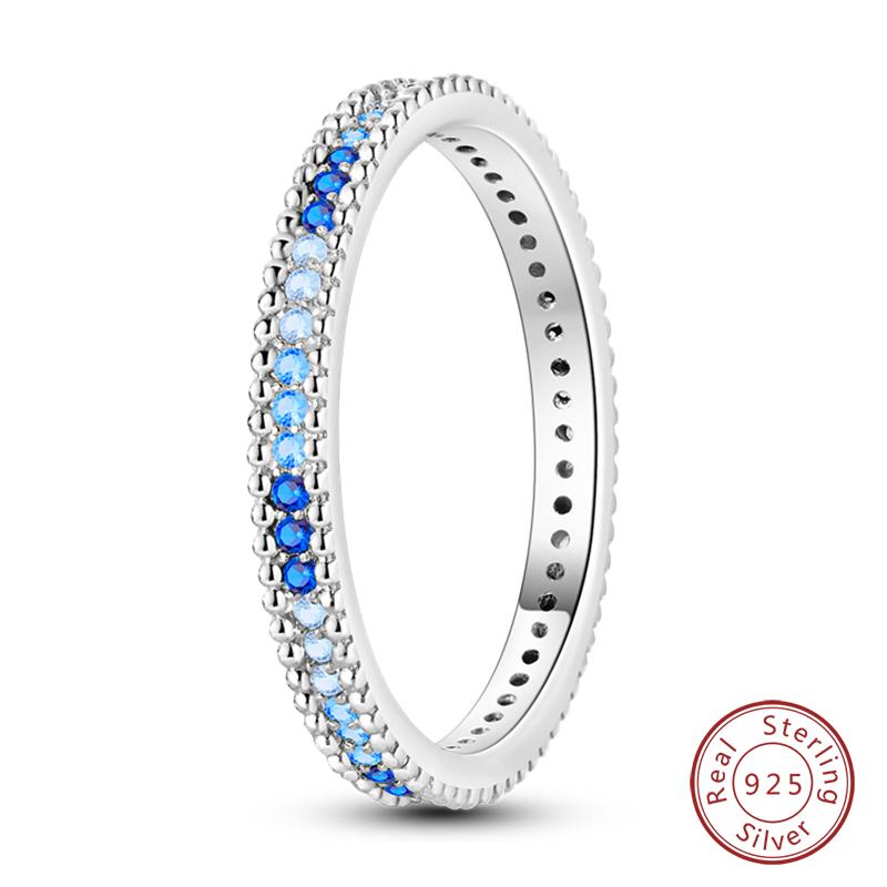Popular Glow In The Dark Rings For Women 925 Silver Star Moon Sun Rings Sparkling Cubic Zircon Exquisite Jewelry Gifts