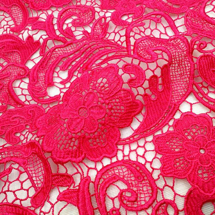 Dantelă Solubilă în Apă, Poliester Mătase Ușoară, Model Caju, Broderie Completă, Tridimensional, Gol, Material Brodat, Pânză Brodată