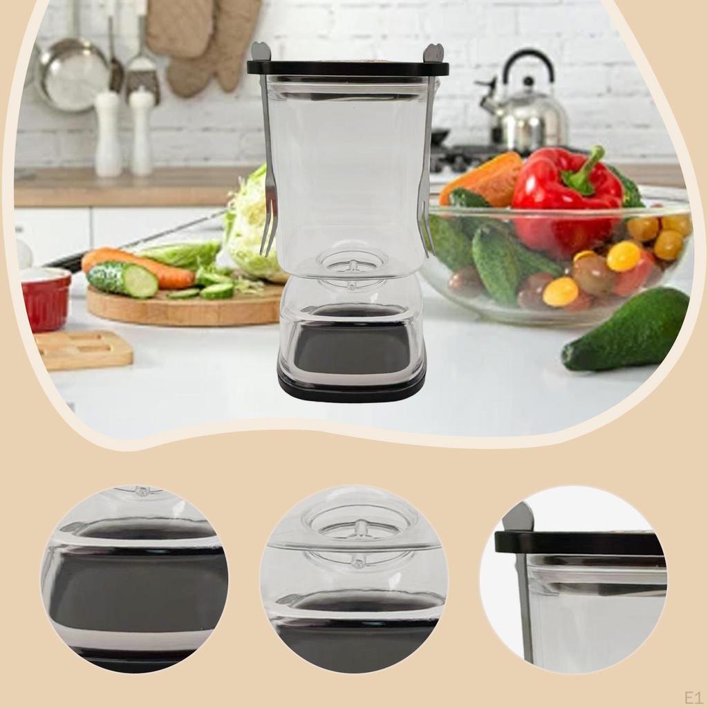 Pickle and Olive Hourglass Jar Storage Container Airtight Juice Separator for Kimchi Kosher