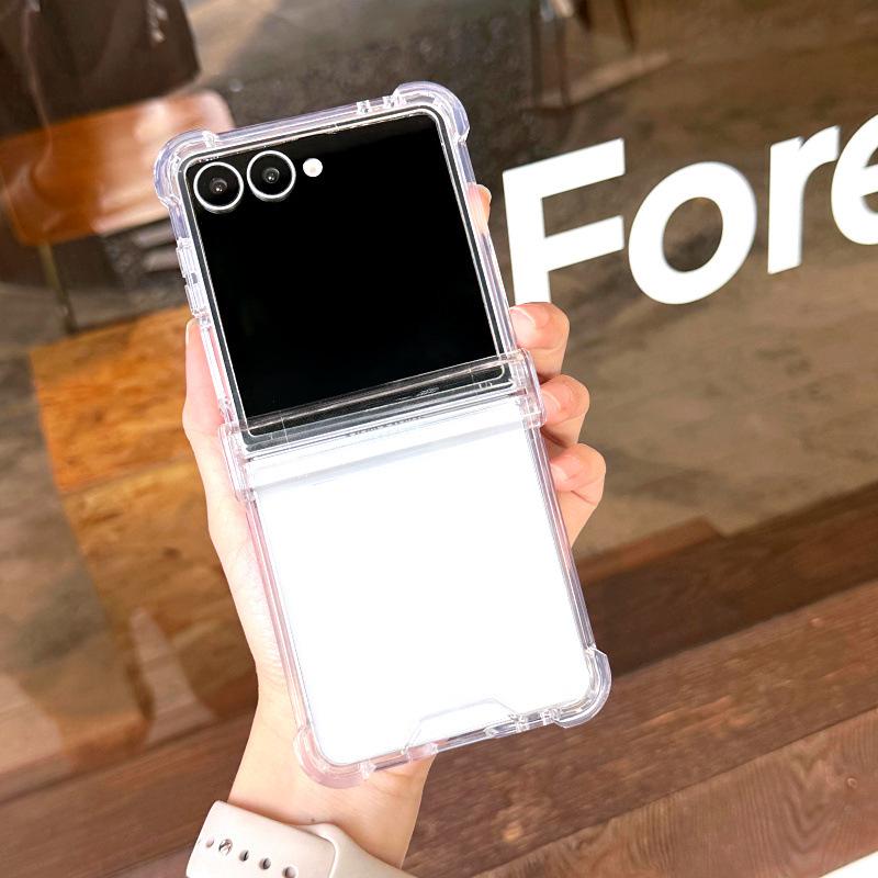New Model Suitable for Samsung Zflip7 Mobile Phone Case TPU PC Folding Mobile Phone Case Galaxy Z Flip6 Protective Case