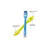 Marna Wanpaku Shoe Brush (Blue) - For cleaning indoor shoes and sneakers (double-ended type) W340B