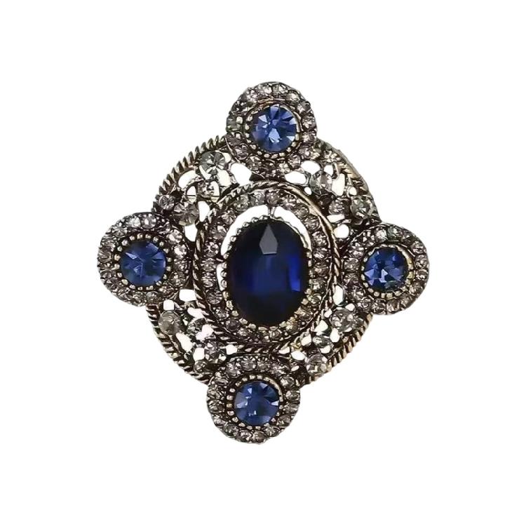 Lovely Bowknot Heart Oval Brooch With Rhinestones Detail, Chest Badge Accessory For Bridal Party And Cocktail Event