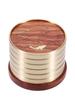 Pure Copper Teacup Holder Blackwood Coaster Household Kung Fu Tea Set Tea Ceremony Utensils Heat Insulation Tea Mat 6 Pieces