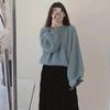 2025 Women's Korean-Style Lantern Sleeve Bow Sweater