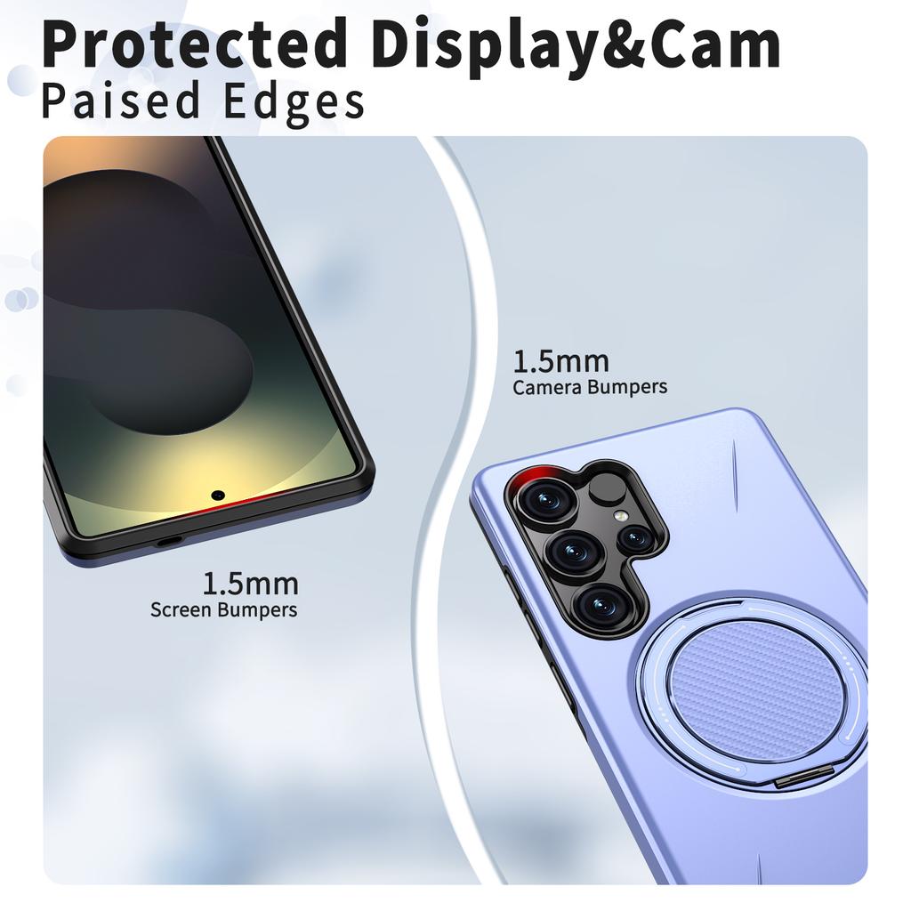 For Samsung Galaxy S26 Ultra Case Drop Proof Airbags Frosted Translucent PC + TPU Phone Back Cover