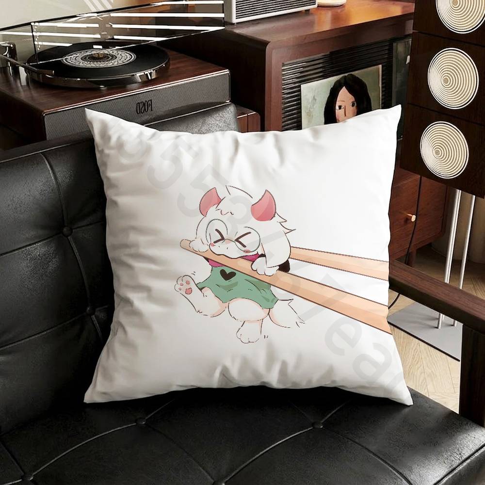 DDeltarune Ralsei Pillow Case Sofa Living Room Bedroom Headboard Backrest Cushion Square Cushion Nap Time
