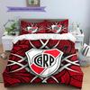 Biancheria da letto con motivo squadra River Plate Decorazione per la casa Regalo di compleanno (1 * copripiumino + 2 * federa, senza nucleo)