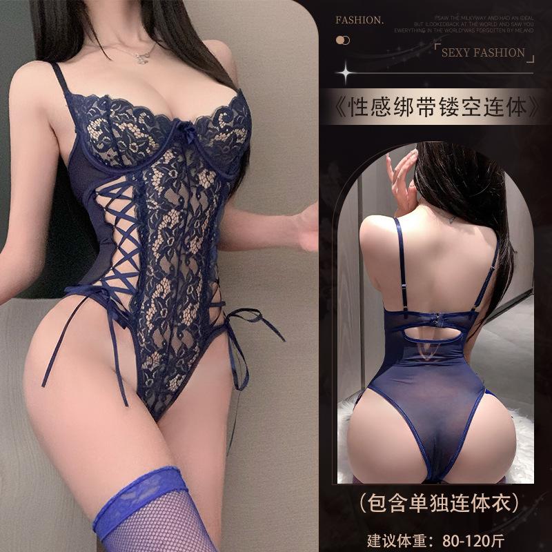 Sex Underwear Sexy New Lace Hollow Strap with Steel Ring Suspender Shapewear