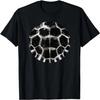 Turtle Shell Pattern Print Black White T-Shirt