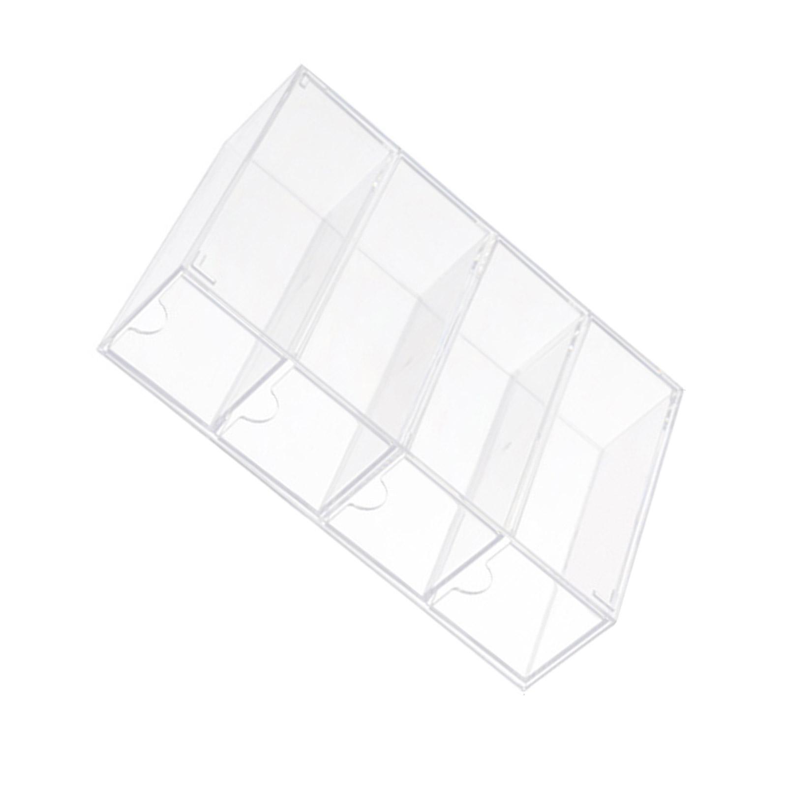 

Коробка для хранения очков с 4 отделениями, защитный чехол для очков, пыле- и влагостойкий, настольный органайзер для канцелярских принадлежностей