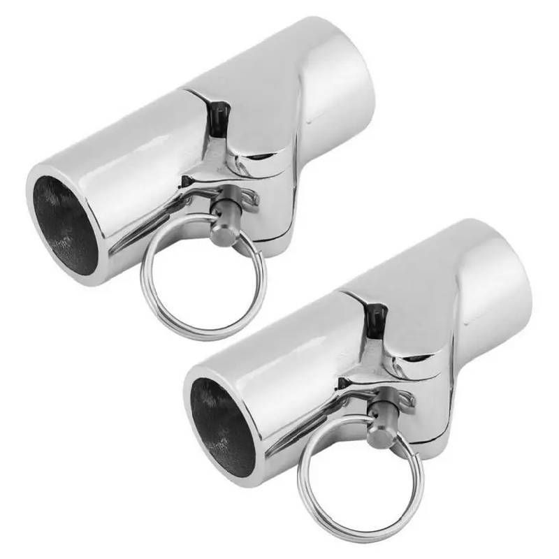 Pole Railing Mast Canopy Stainless Steel Tube Pipe Folding Swivel Coupling Connector Boat Hardware Accessories 22mm/25mm 25mm 1 pcs