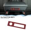 Interior Armrest Box Switch Cover Trim For Ford F150 - Red Carbon Fiber
