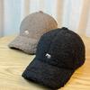 New Lamb Velvet Embroidered Little Fox Autumn and Winter Baseball Hat for Men and Women with Wide Brim and Face Shaped Small Duck Cap