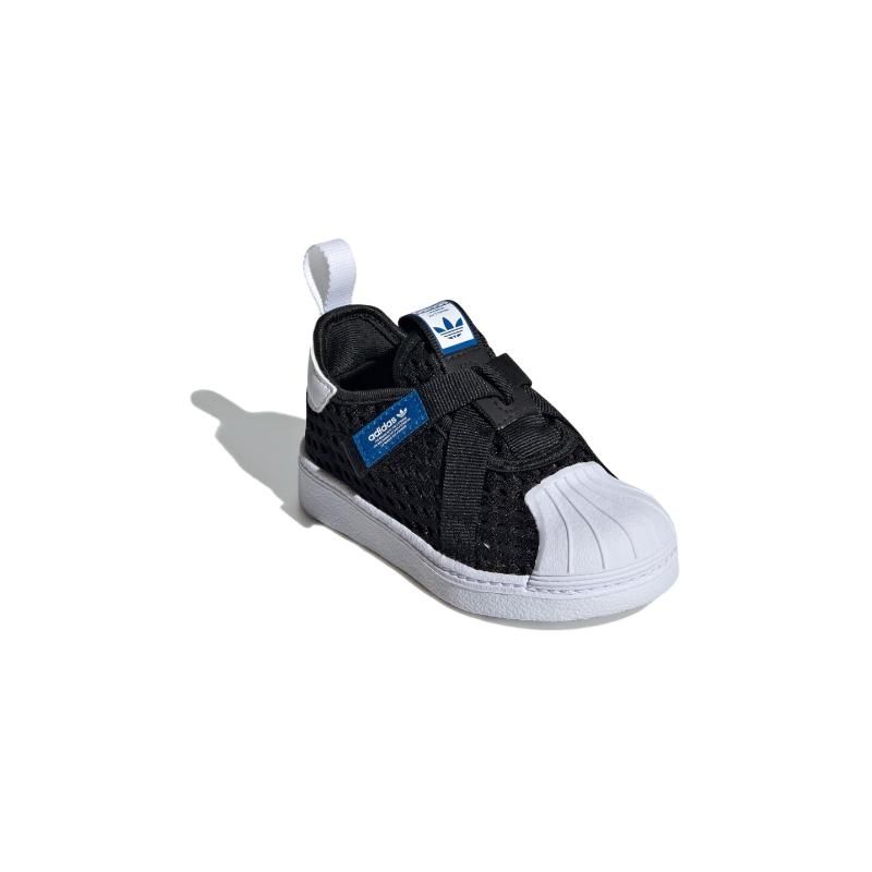 adidas Originals SST 360 3.0 Comfortable Shock Absorbing Durable Low Top Walking Shoes Baby Shoes Black White IE8199