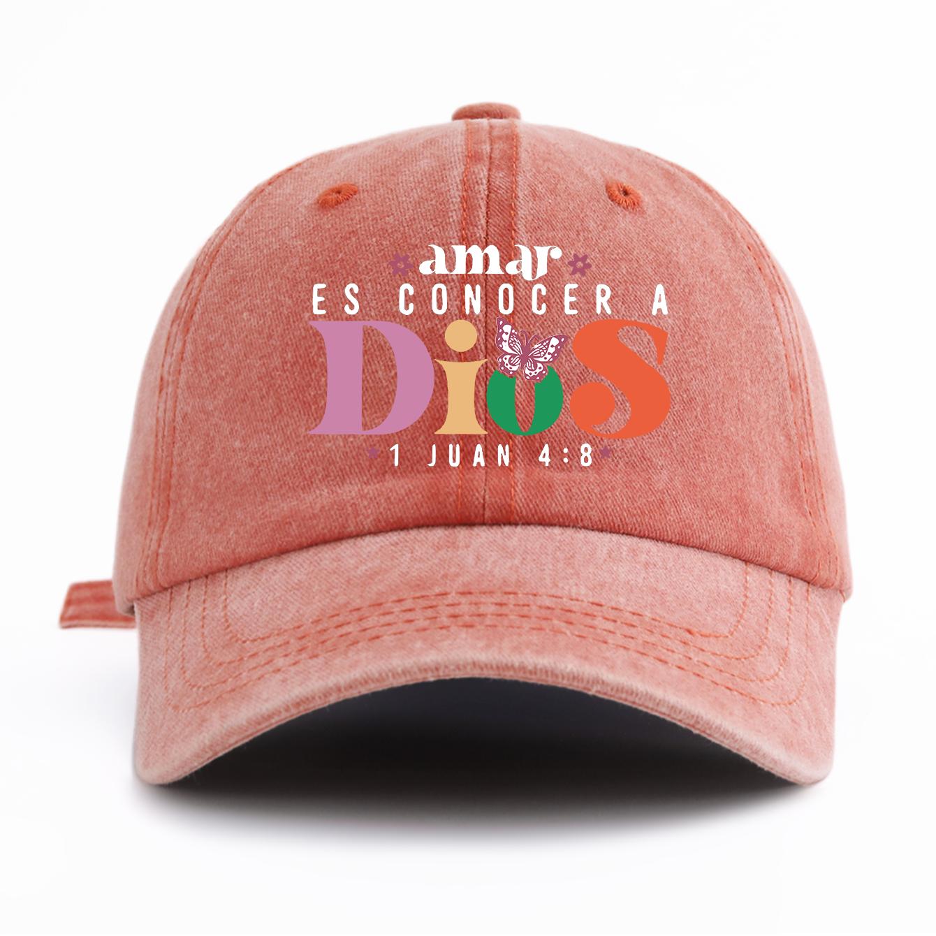 

1pc DIOS Print Washed Baseball Cap for Adults,Minimalist Retro Style Casual Soft Adjustable Dad Hat,Perfect As Gift помаранчевий