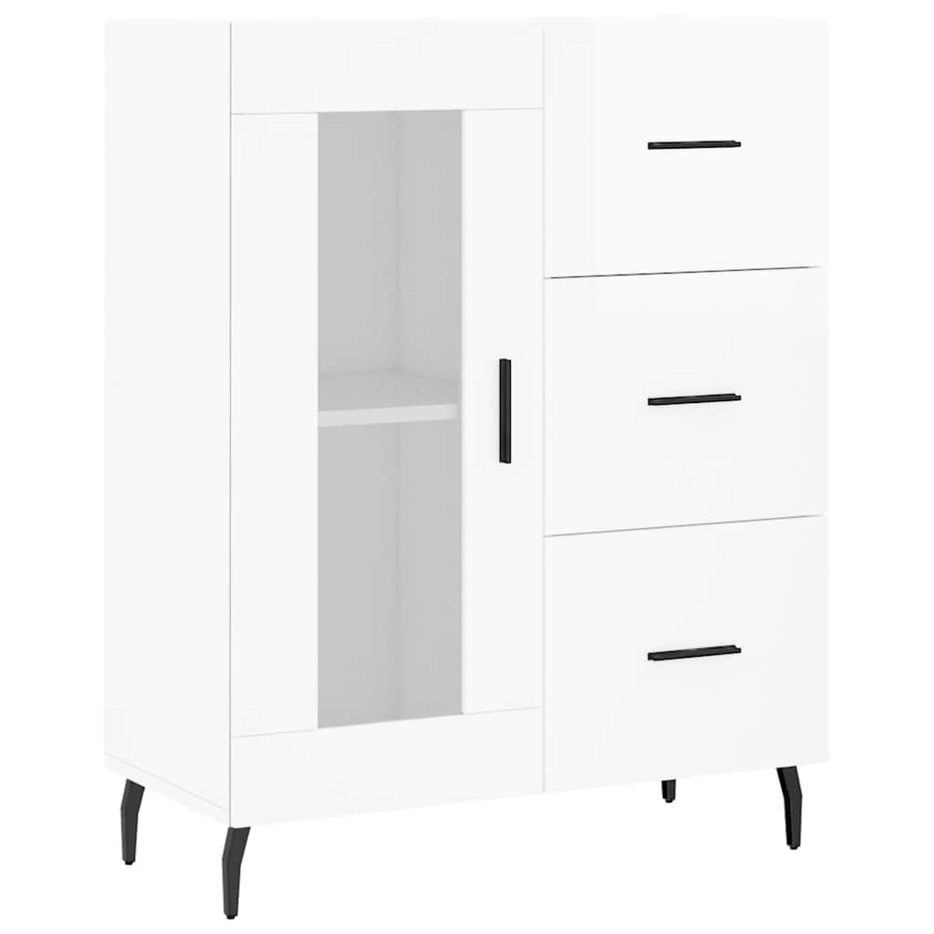 Vidaxl Cabinet, White, Glossy, 69.5X34X90 Cm, Wood-Based Material