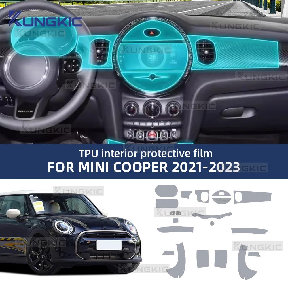 Für MINI Cooper F55 F56 2021-2023 Auto Innenraum Schutzfolie TPU Transparent Konsole GPS Bildschirm Kratzfest Aufkleber PPF