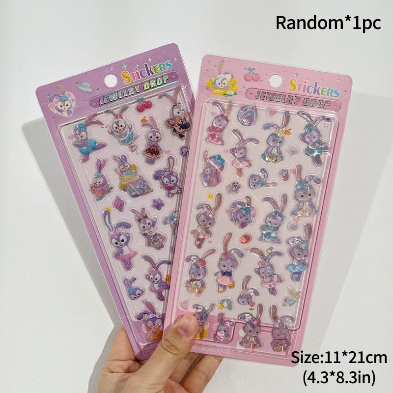 

3D Cute Little Bear Sticker Lina Bell Cartoon Jelly Stickers Diy Decal Phone Case Stciker Creative Birthday Student Gifts RANDOM 1PC