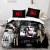 Chainsaw Fright Bedding Set Single Twin Full Queen King Size Halloween Bed Set Aldult Kid Bedroom Duvet cover Sets 3D Print 011