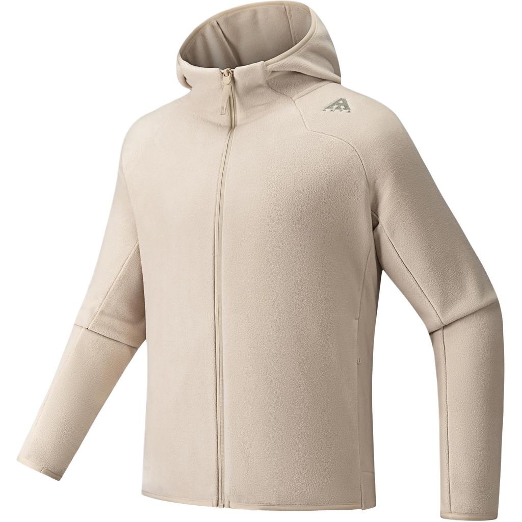 Anta Outdoor Series Solid Color Zipper Versatile Hooded Casual Sports Jacket Men Jacket 952546704-3