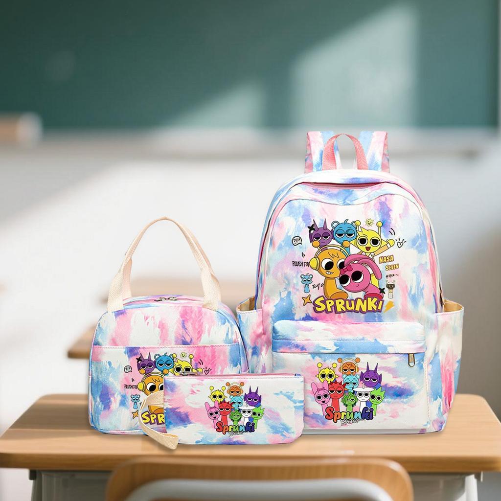 Anime Peripheral Printed Backpack, Personalized Backpack Storage Bag,Three Piece Backpack Shoulder Bag  Pencil Case Set,School Supplies