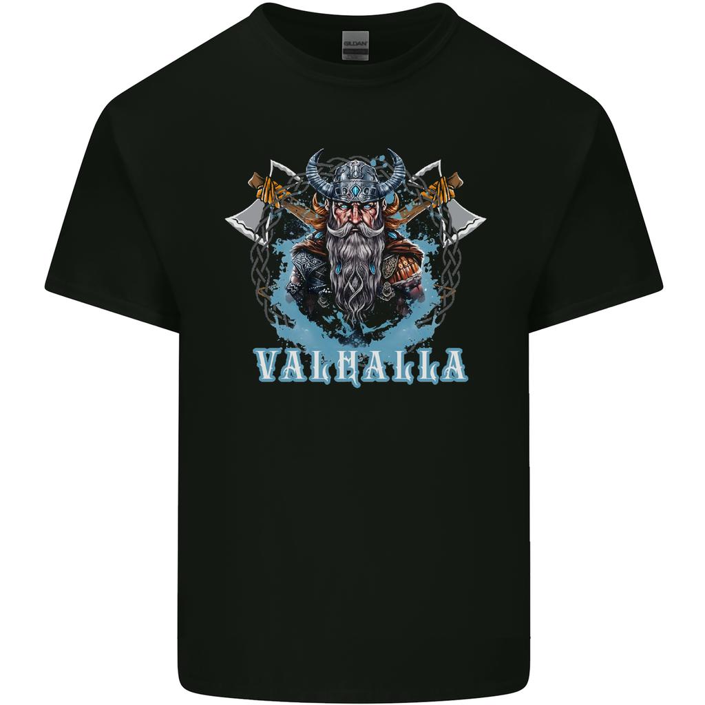 Valhalla Viking With Axes Unisexs Light Cotton TShirt