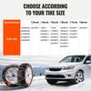 Snow Chains Manganese Alloy Steel Traction Tire Chains Silver-Set of 2