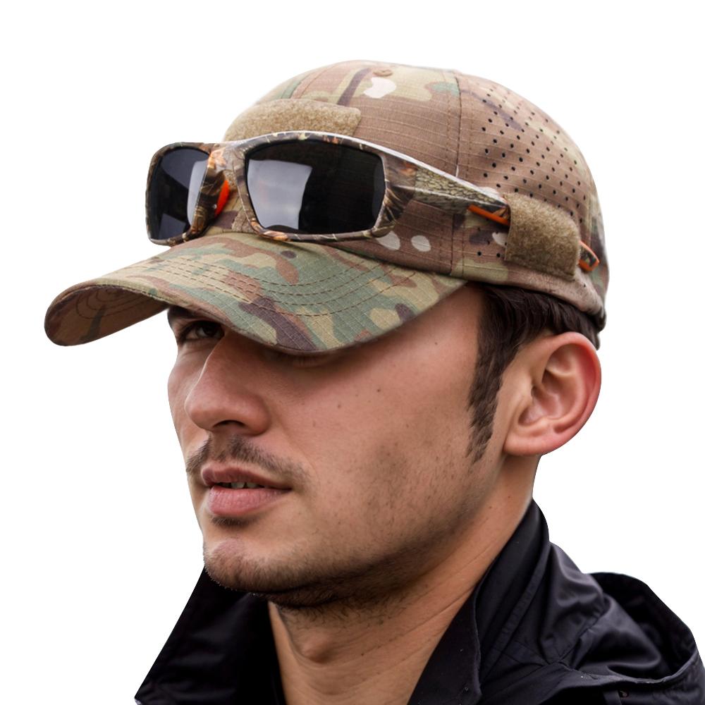 Casquette de Baseball Camouflage Unisexe pour l'Extérieur Chapeau Respirant Protection Solaire pour la Chasse la Randonnée la Course à Pied la Pêche le Camping